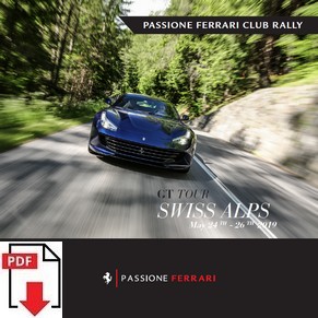 Passione Ferrari 2019 club rally - GT tour - Swiss alps PDF (uk)