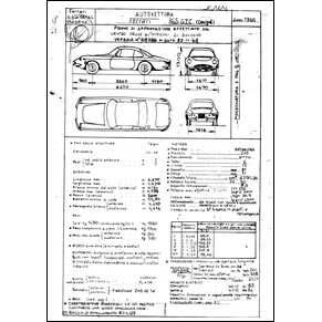 1968 Ferrari 365 GTC homologation certificate (Certificato di omologazione) (reprint)